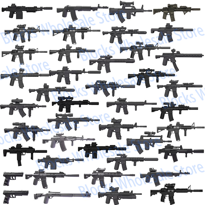 3D Printing Lego Bricks - Equipamento de Figura Militar MOC, Bloco