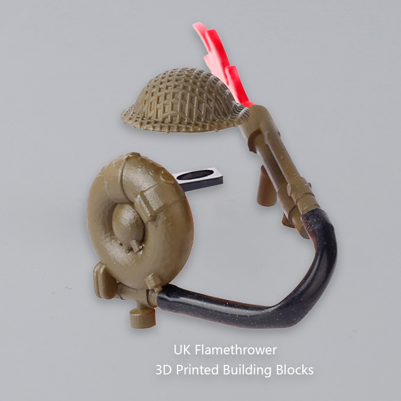 3D Printing Lego Bricks - MOC WW2 Militar Britânico MK-II Lança-chamas