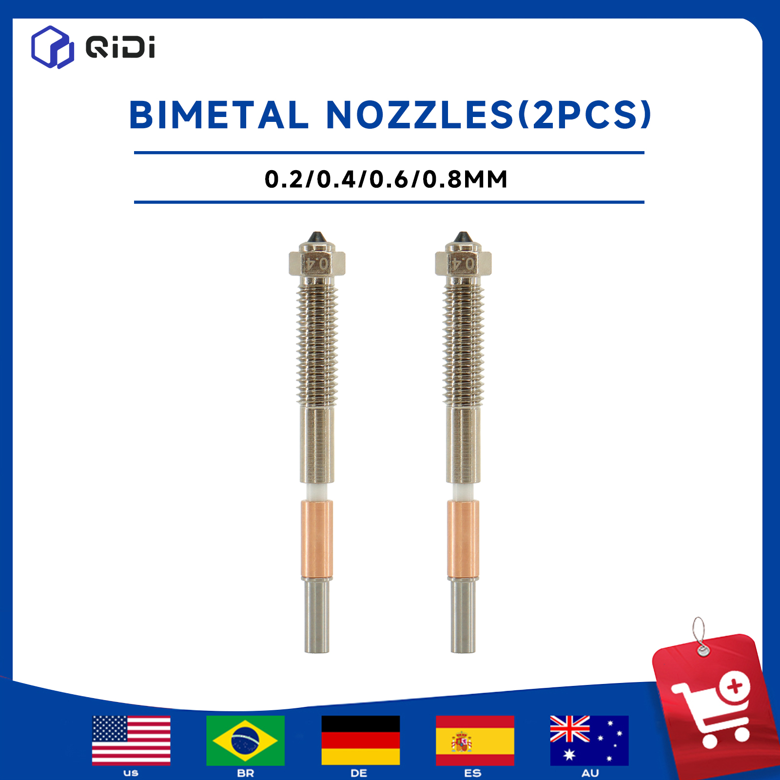 3D Printing Nozzle - Impressora 3D QIDI Max 4 com