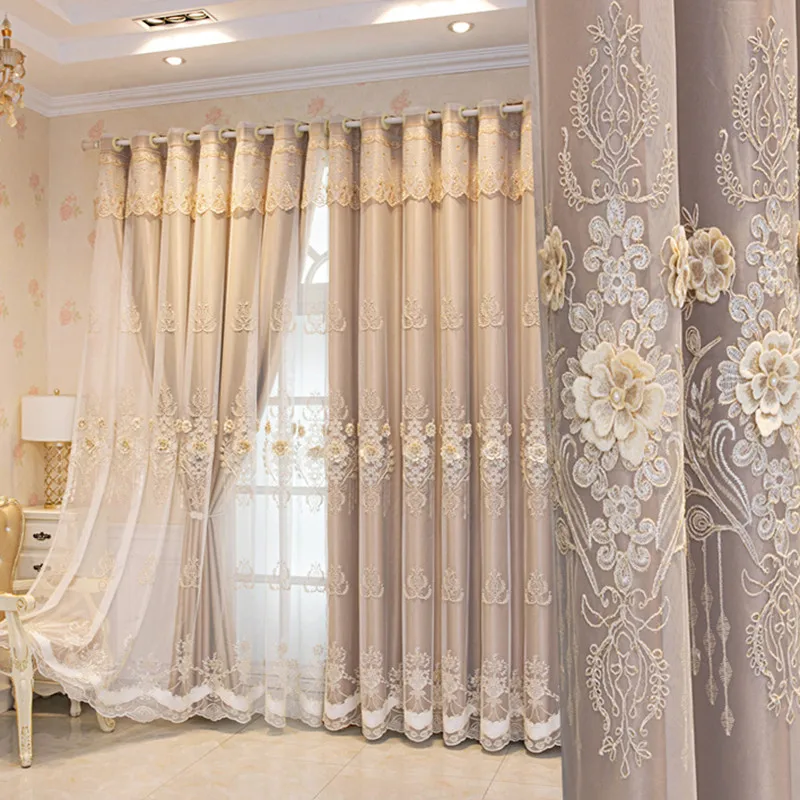 3D Printing Cafe - Cortinas de dupla camada de luxo