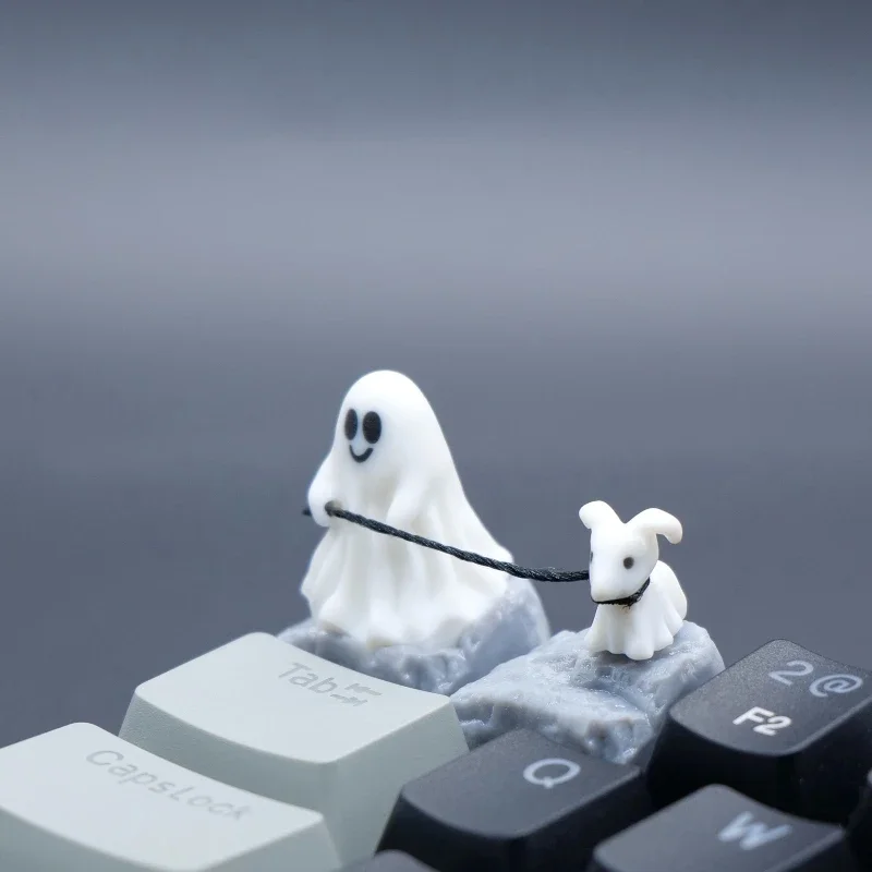 3D Printing And Additive Manufacturing - Fantasma filhote de cachorro resina keycap