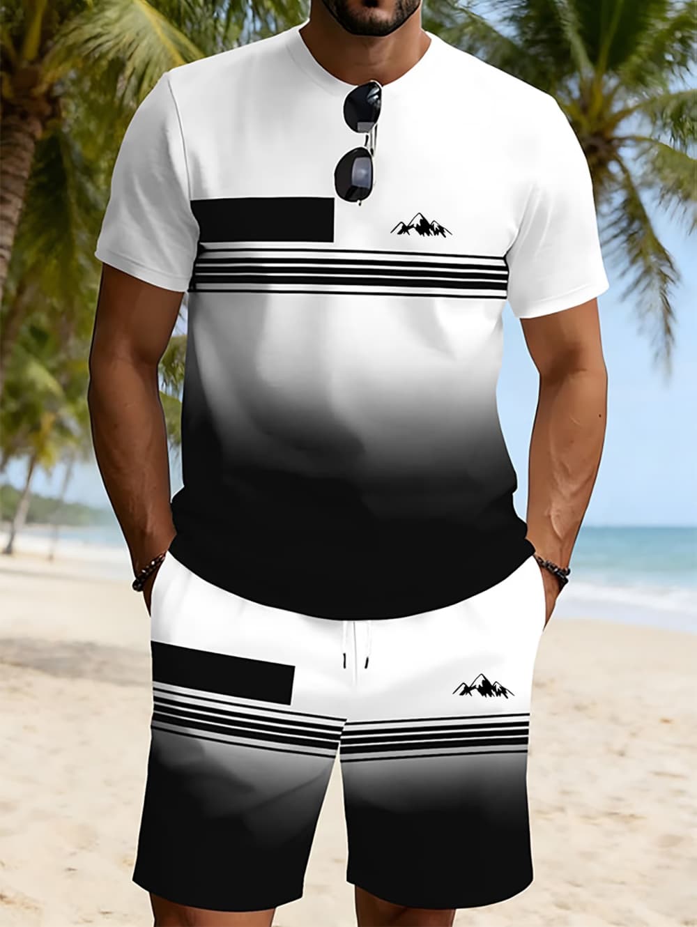 3D Printing Kpop - Conjunto Masculino Casual de Verão 2026: