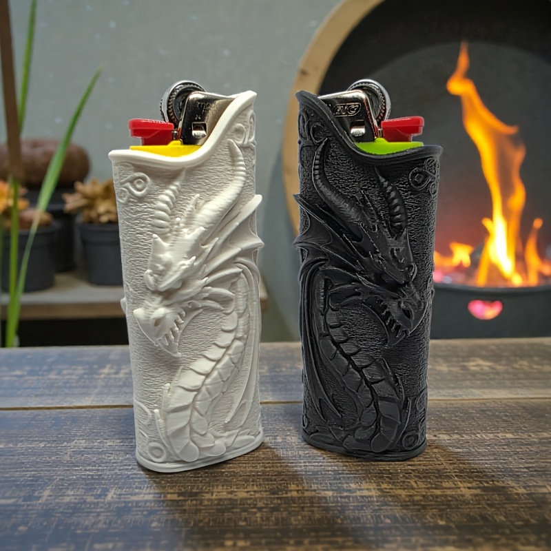 3D Printing Case - Capa Protetora para Isqueiro com Dragão