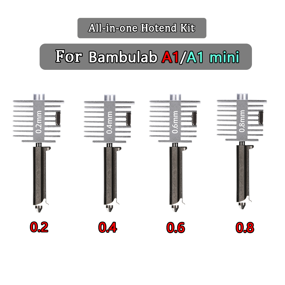 3D Printing Nozzle - Kit Hotend Aprimorado para Bamb Lab
