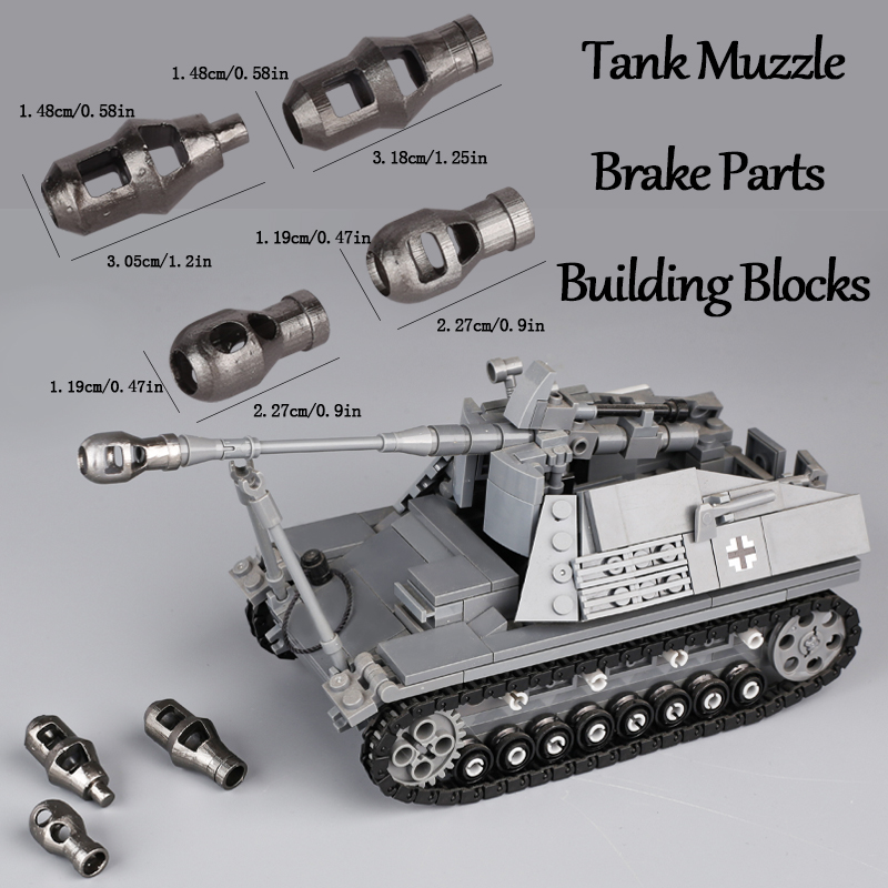 3D Printing Lego Bricks - MOC WW2 Tanque Militar Canhão Building