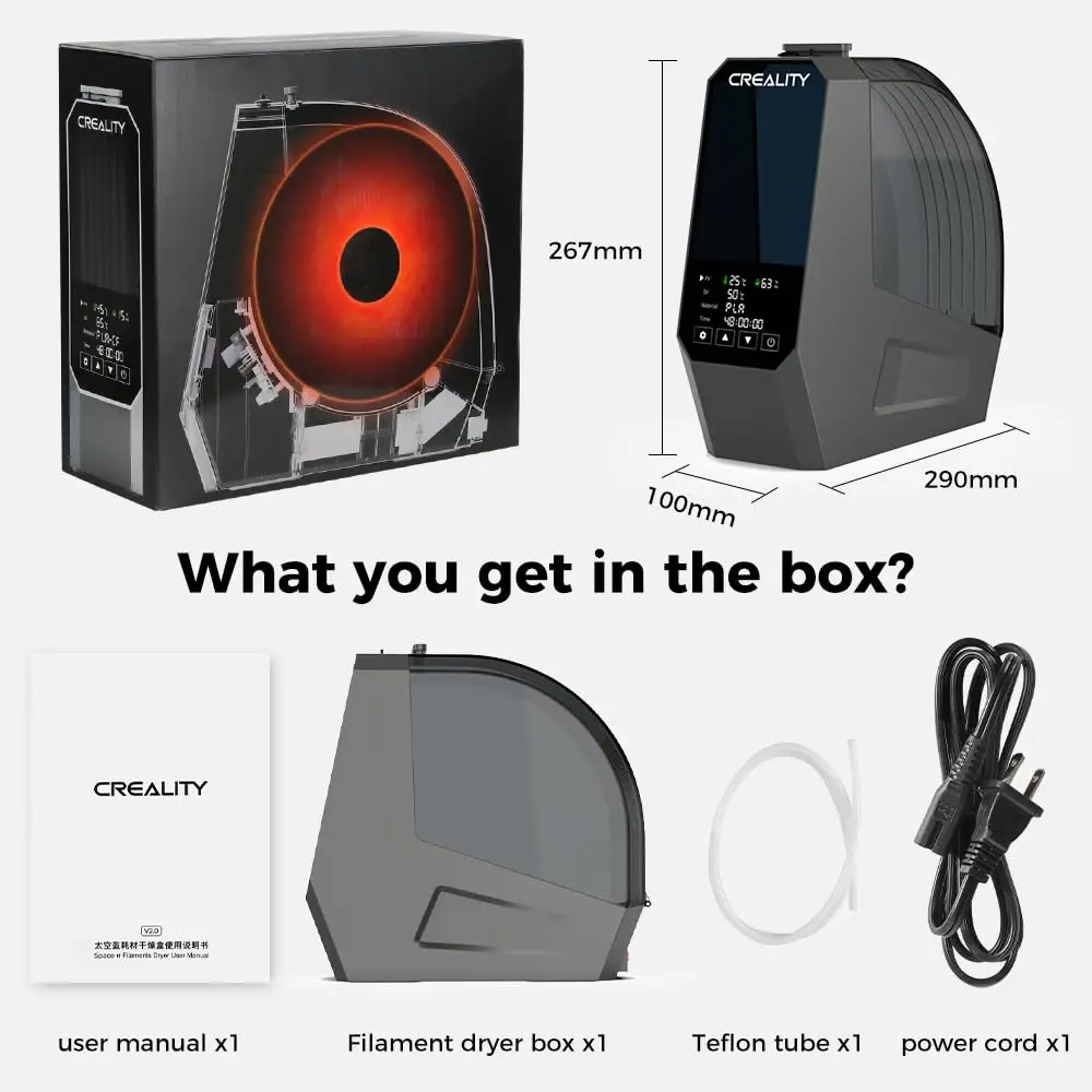 Creality Space Pi 360 °   Seca - 3D Printing Deck Box avaliação e preço
