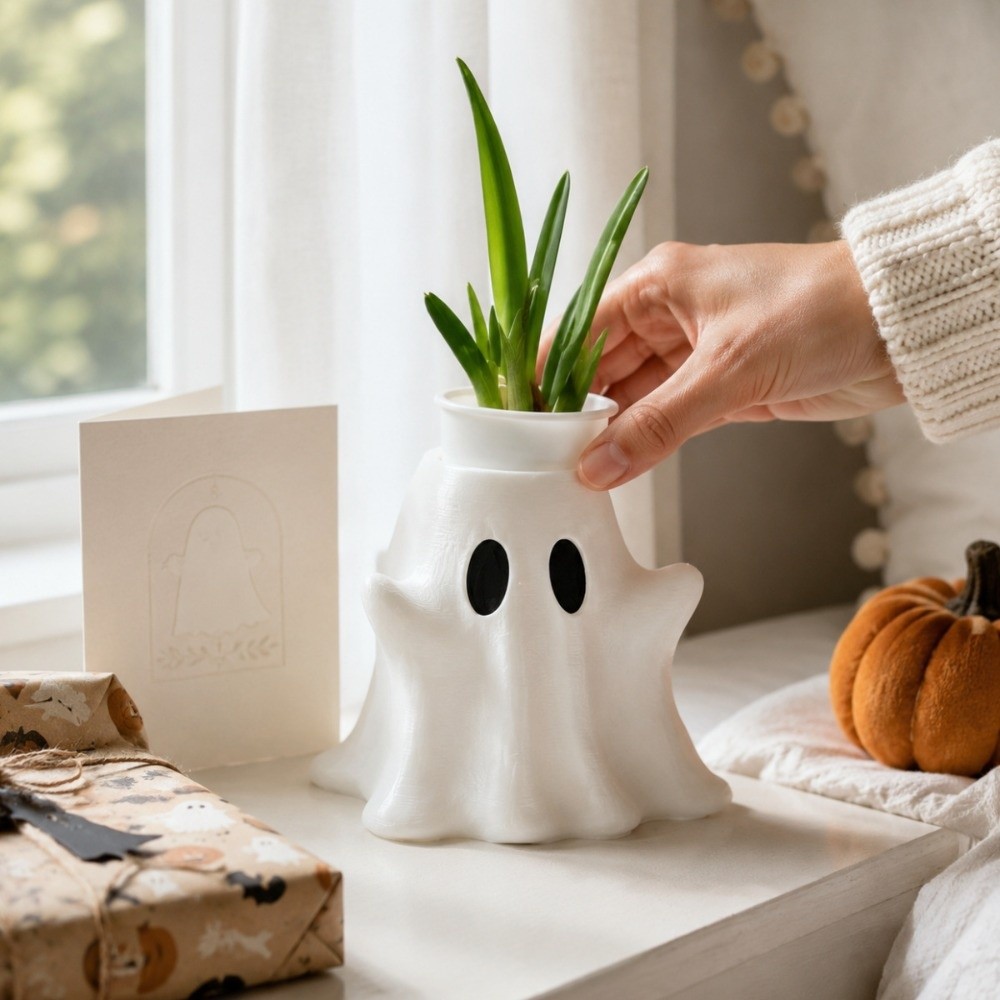 Vaso Fantasma Branco Impresso  - 3D Printing Cafe avaliação e preço