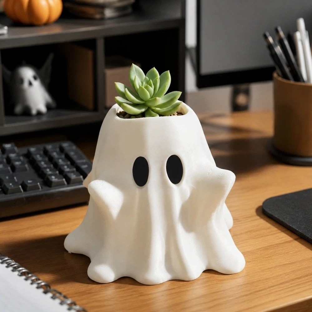 Vaso Fantasma Branco Impresso  - 3D Printing Cafe avaliação e preço