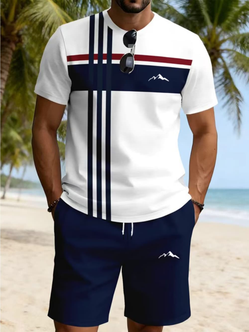Conjunto Masculino Casual de V - 3D Printing Kpop avaliação e preço