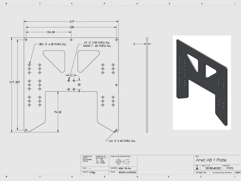 1 peça placa de atualização de - 3D Printing Industrial avaliação e preço