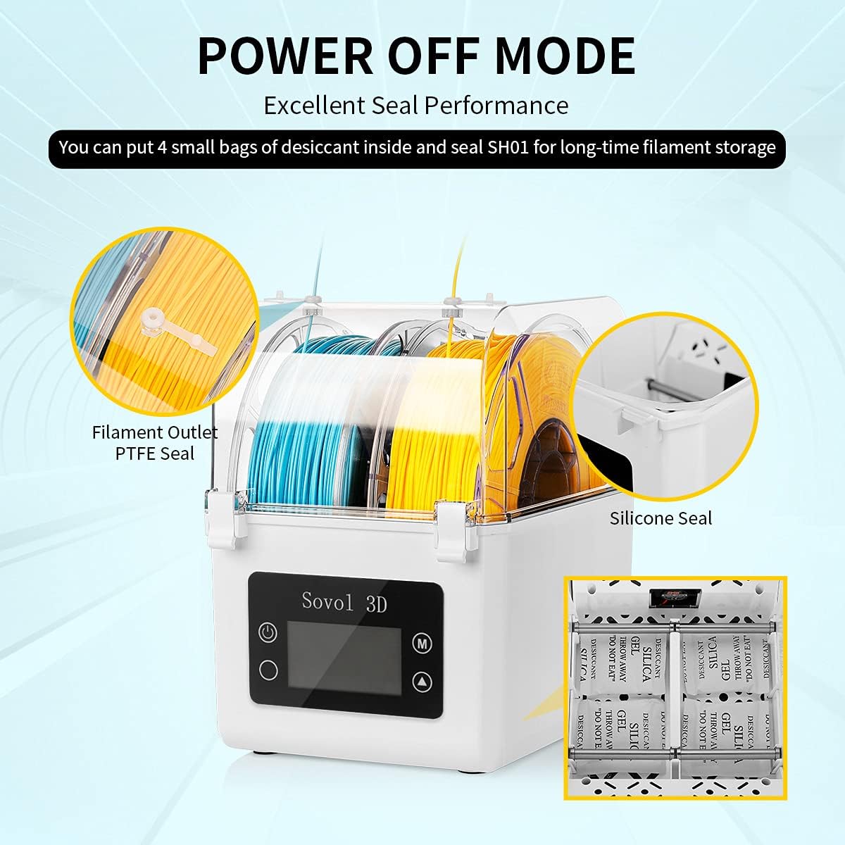 Secador de filamento Sovol 202 - 3D Printing Deck Box avaliação e preço