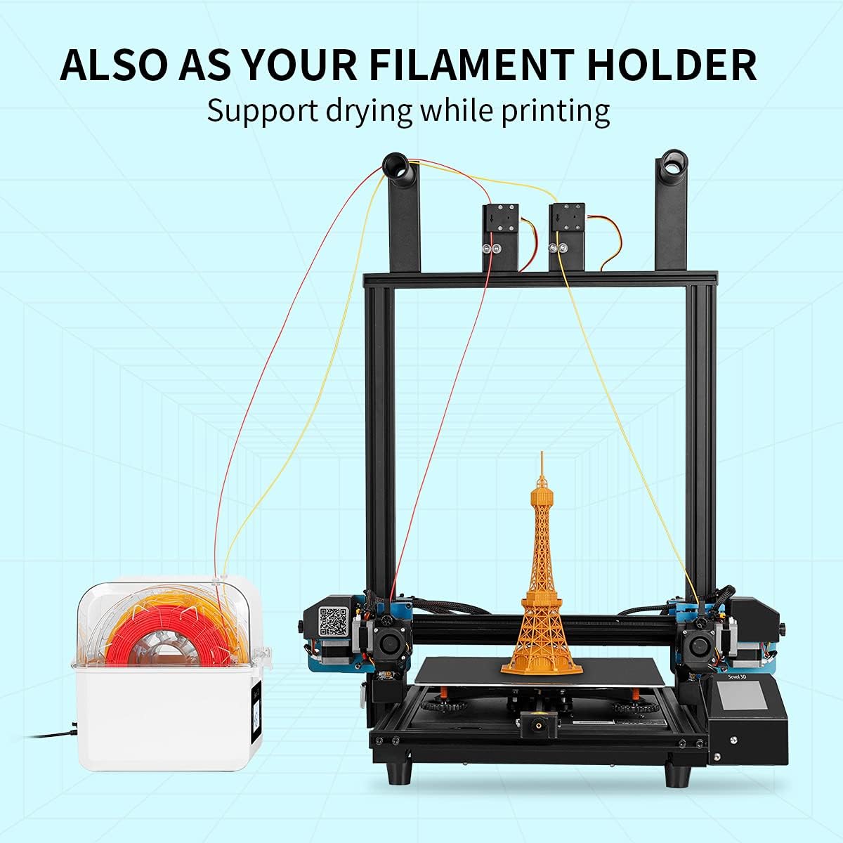 Secador de filamento Sovol 202 - 3D Printing Deck Box avaliação e preço
