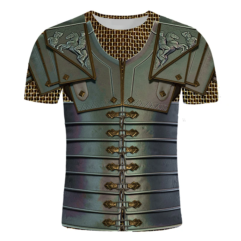 Camiseta Masculina Estampada e - 3D Printing Knight Armor avaliação e preço