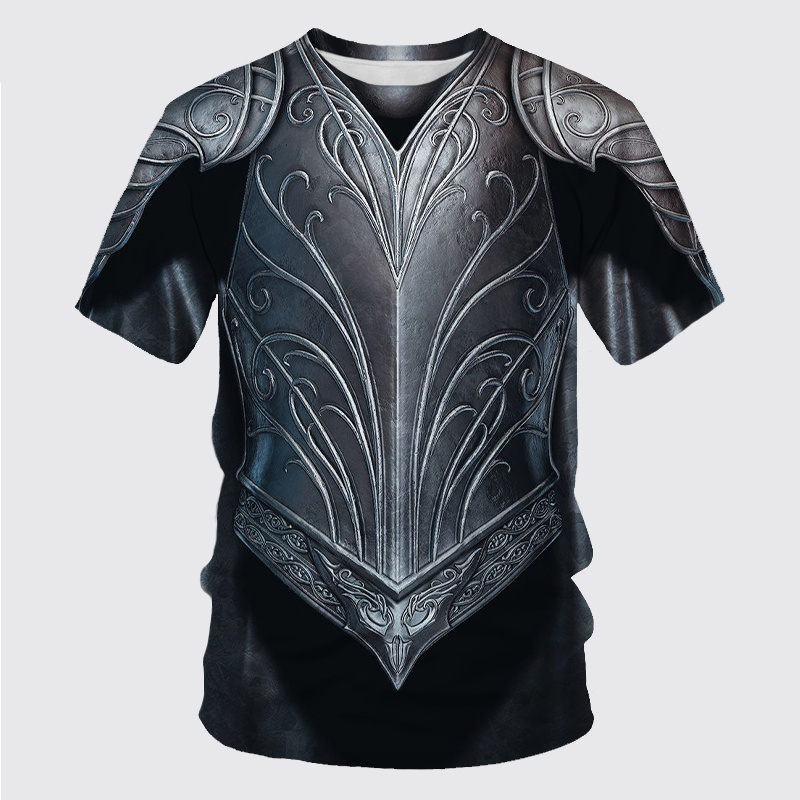 Camiseta Masculina Estampada e - 3D Printing Knight Armor avaliação e preço