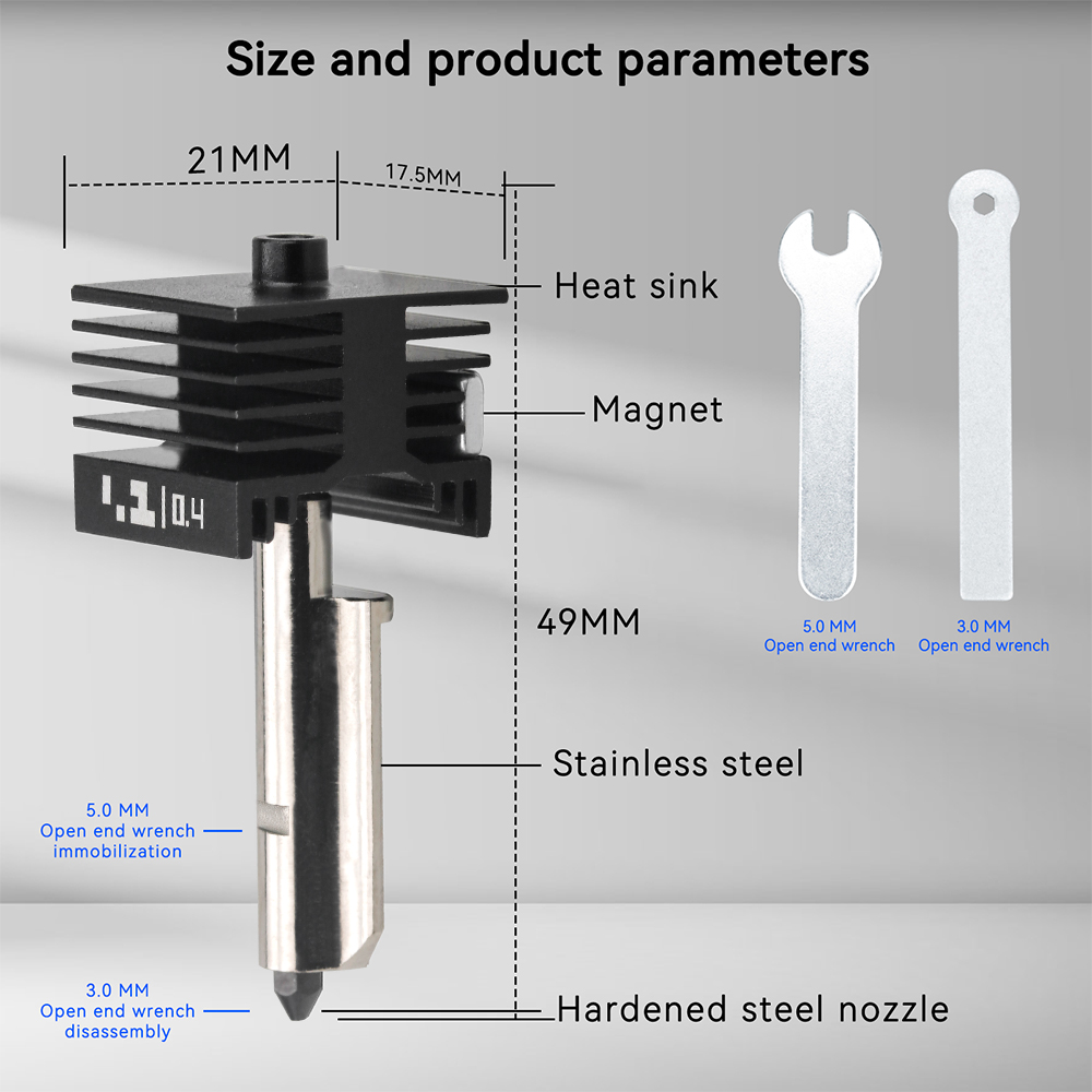 Bico de Aço Temperado para Hot - 3D Printing Nozzle avaliação e preço