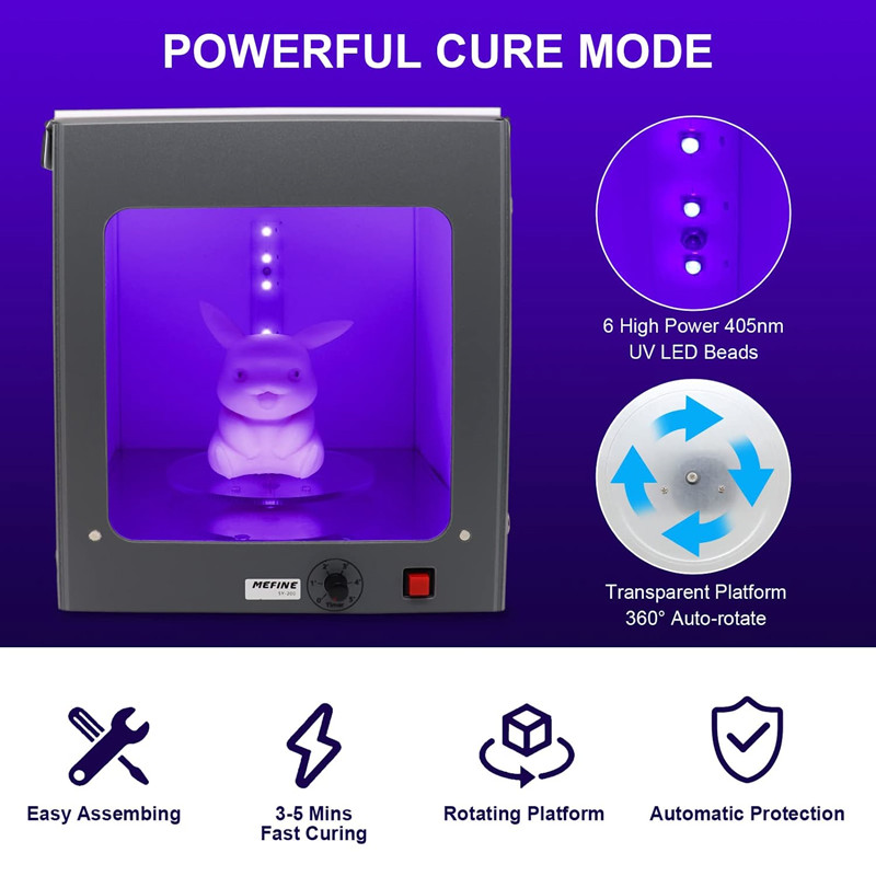 Caixa de luz de cura de resina - 3D Printing Deck Box avaliação e preço