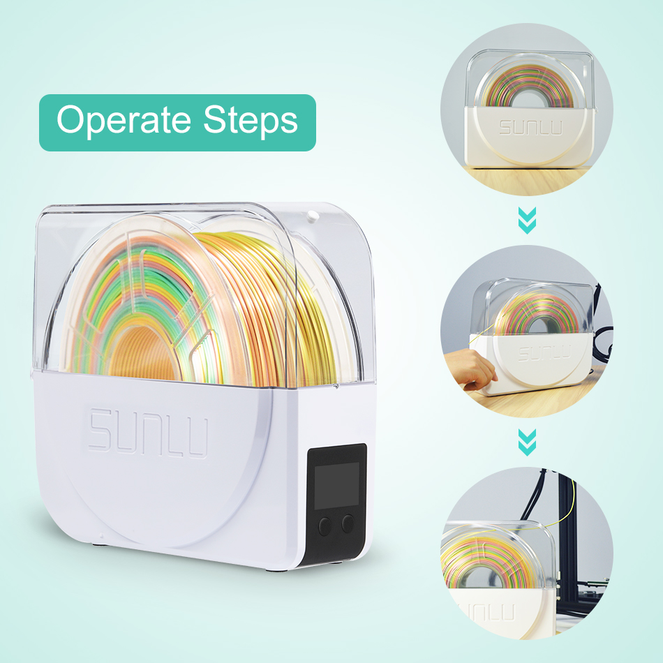 Sunlu secador de filamento s1  - 3D Printing Deck Box avaliação e preço