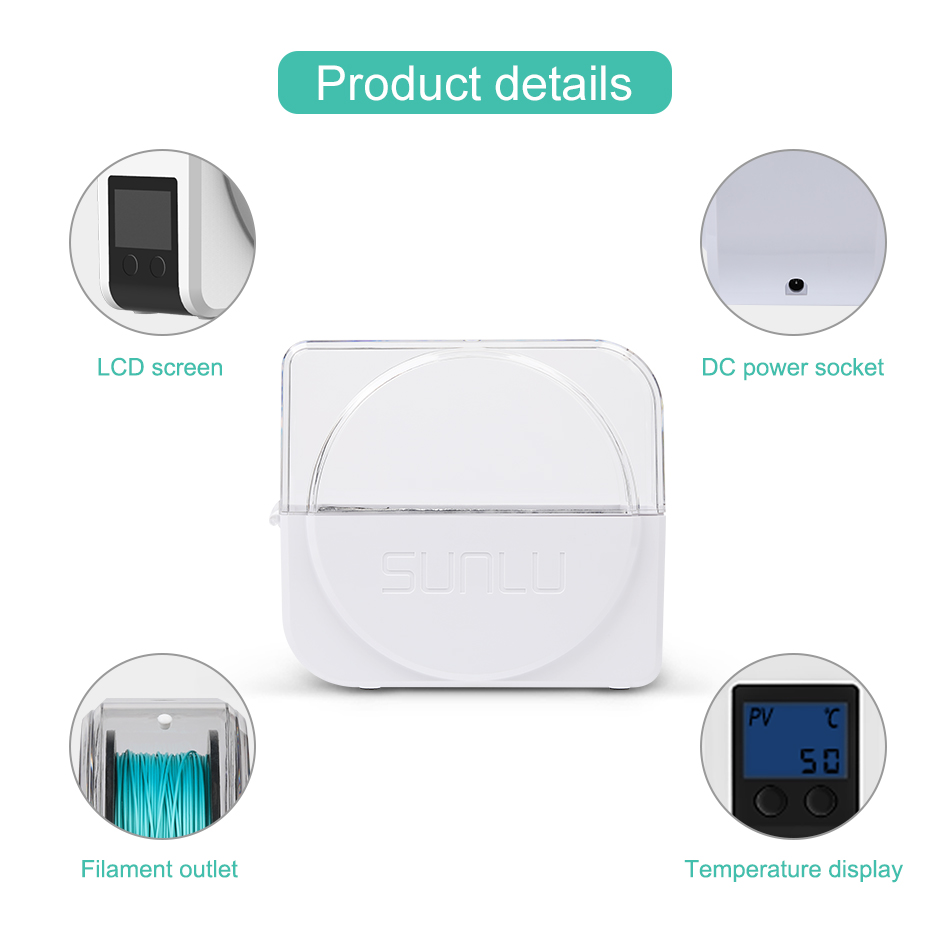 Sunlu secador de filamento s1  - 3D Printing Deck Box avaliação e preço